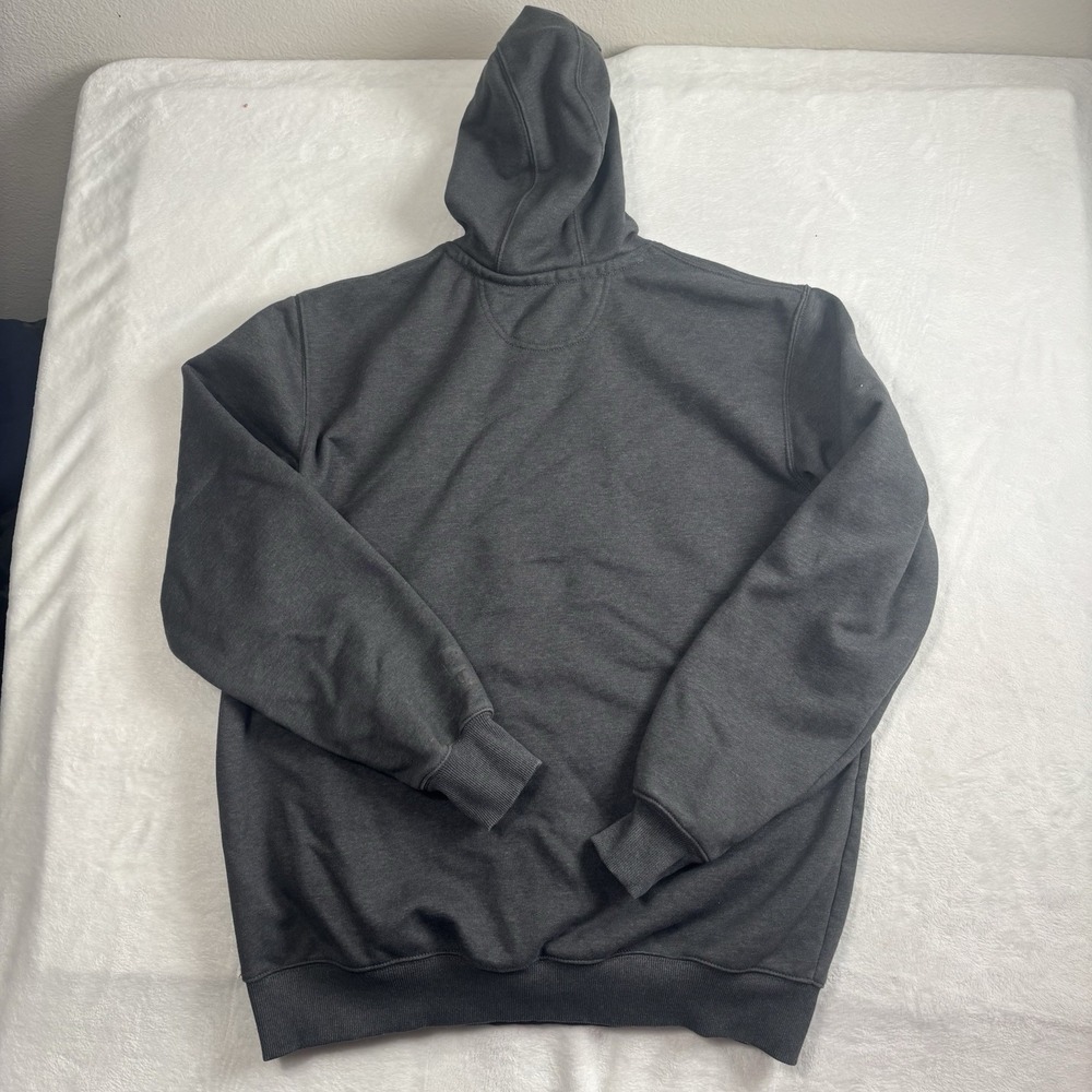 Carhartt Original Fit Grey Rain Defender LS Fleece Hoodie Men's Large Tall - Picture 6 of 10